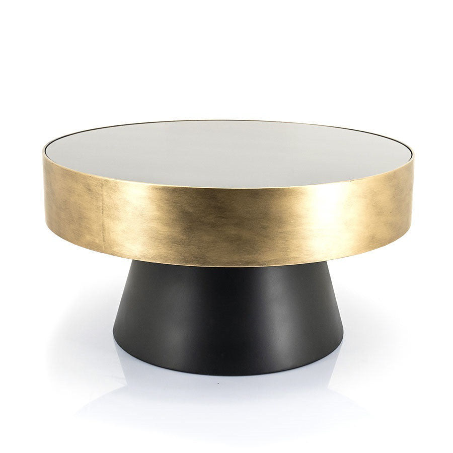 Couchtisch mit schwarzer Glasplatte – Elegante Hotelmöbel für Lobby, Lounge und Suite