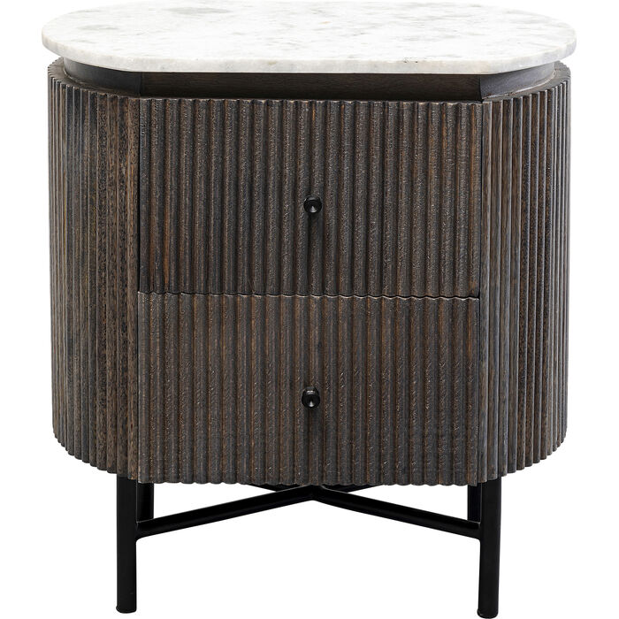 Design-Kommode „Lauren Marble Black“ – Eleganz aus Holz, Marmor & Stahl