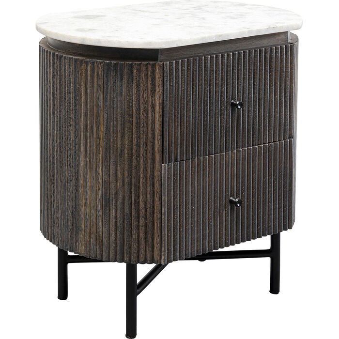 Design-Kommode „Lauren Marble Black“ – Eleganz aus Holz, Marmor & Stahl