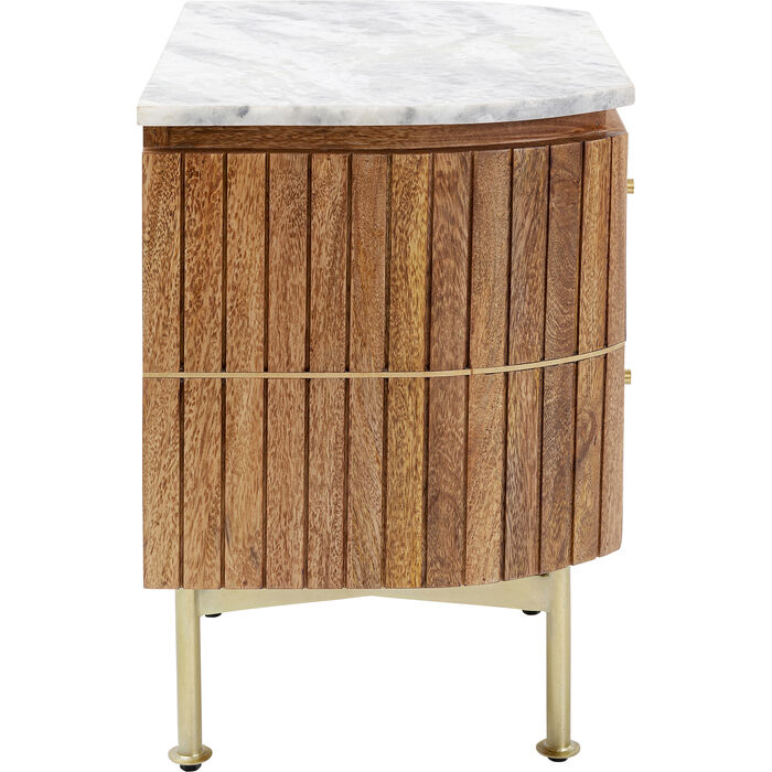 Design-Nachttisch „Giani Marble“ – Zeitlose Eleganz aus Marmor, Holz & Gold