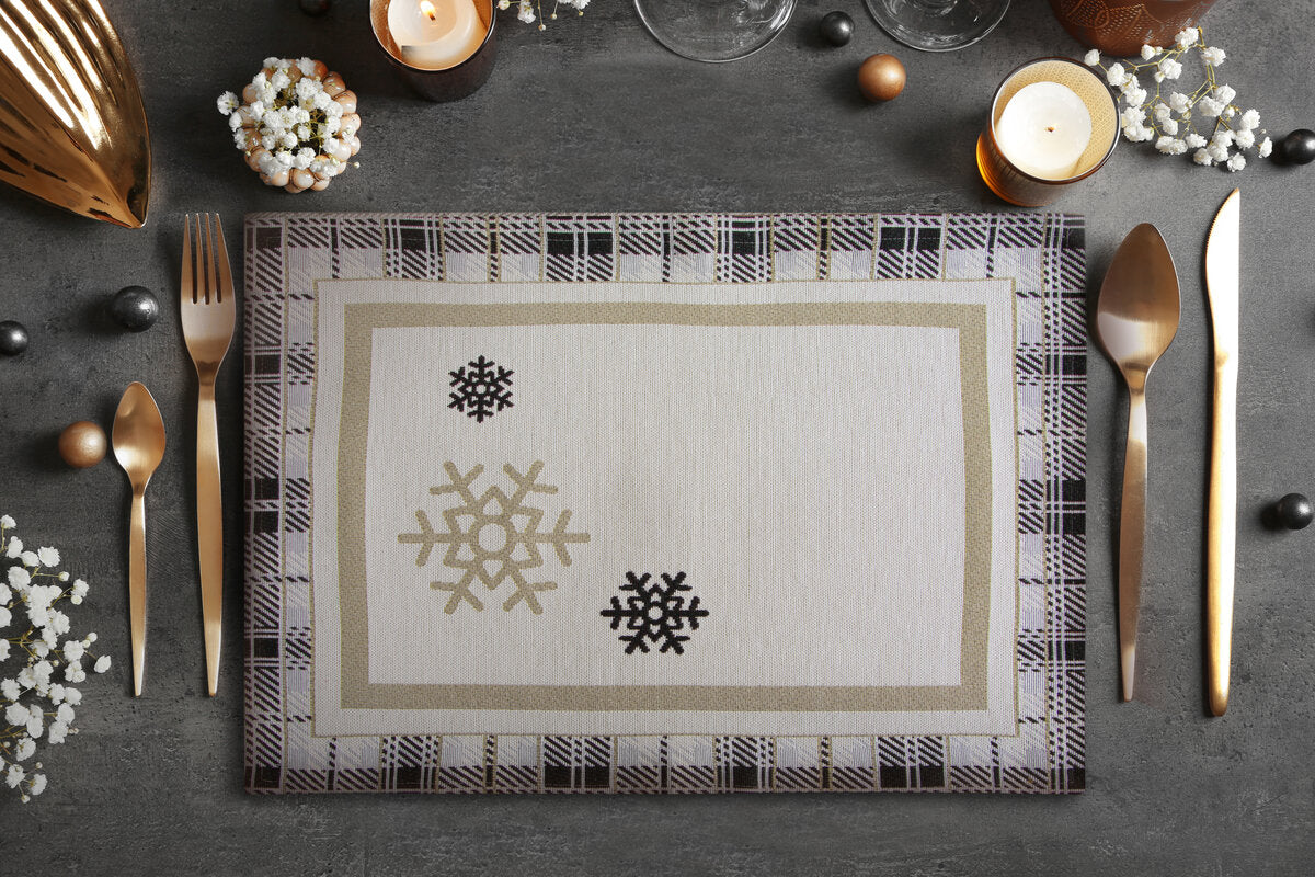 Natur-Schwarzes Tischset 35 x 45 cm – elegante Tischdekoration für Hotels & Gastronomie