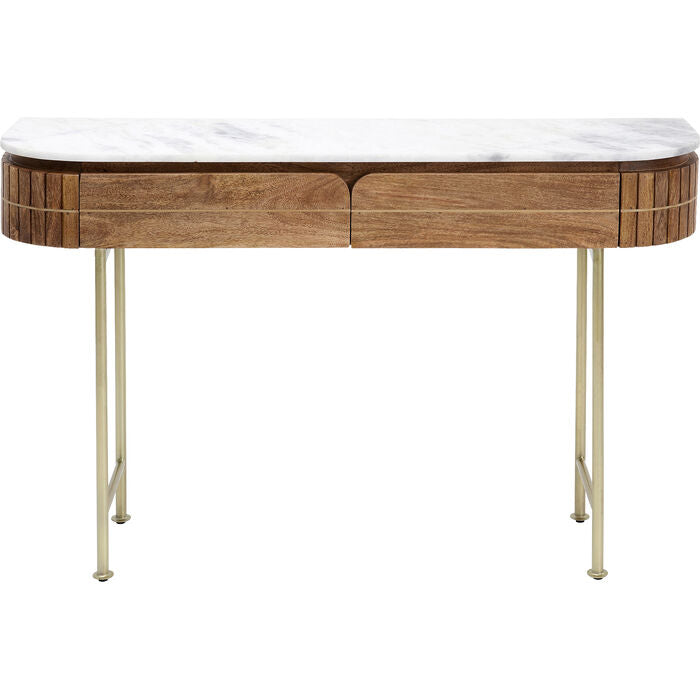 Design-Konsolentisch „Grace Marble Console“ – Eleganz aus Marmor, Linda-Holz & Gold