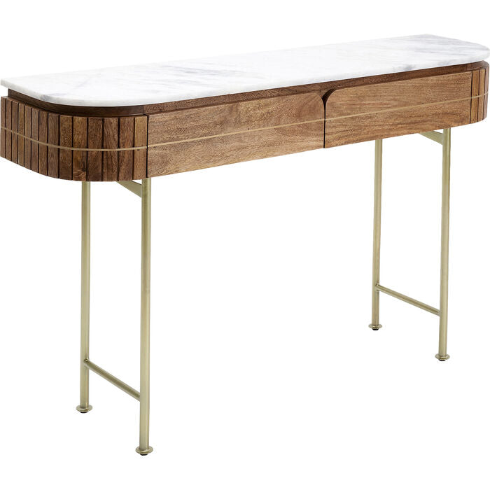 Design-Konsolentisch „Grace Marble Console“ – Eleganz aus Marmor, Linda-Holz & Gold