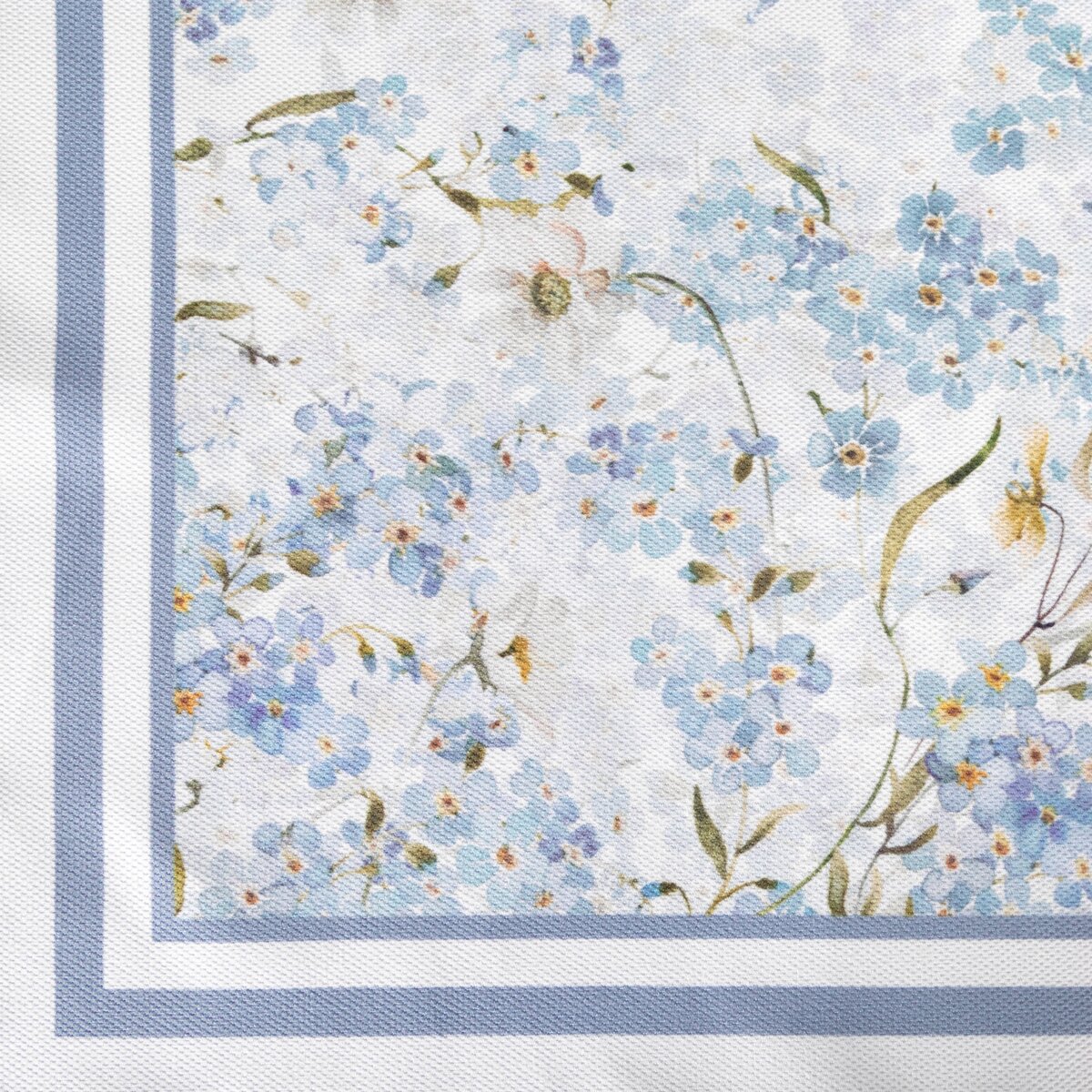 Natur-Blaue Tischdecke 90 x 90 cm – mediterrane Eleganz für Hotels & Gastronomie
