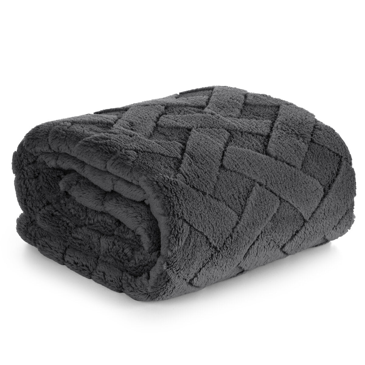 Dunkelgrau Kuscheldecke 170 x 210 cm – hochwertige Textilie für Hotels &amp; Interior-Konzepte
