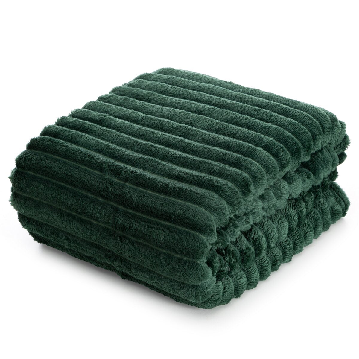 Dunkelgrüne Kuscheldecke 170 x 210 cm – hochwertige Textilie für Hotels & Interior-Konzepte