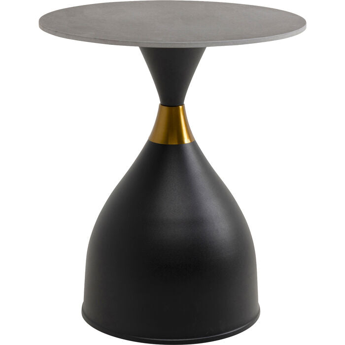 Design-Beistelltisch „Stone Balance“ – Skulpturale Eleganz in Stein & Metall