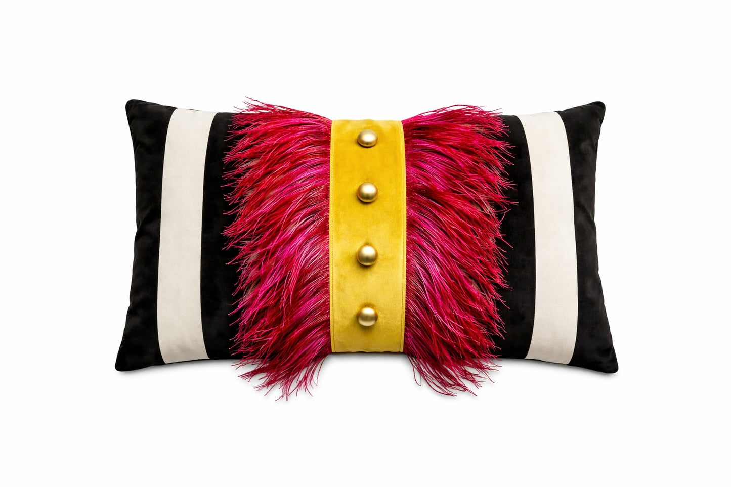 Luxus Designkissen „Glam Feather Stripe“ – Statement Design & 100.000 Martindale