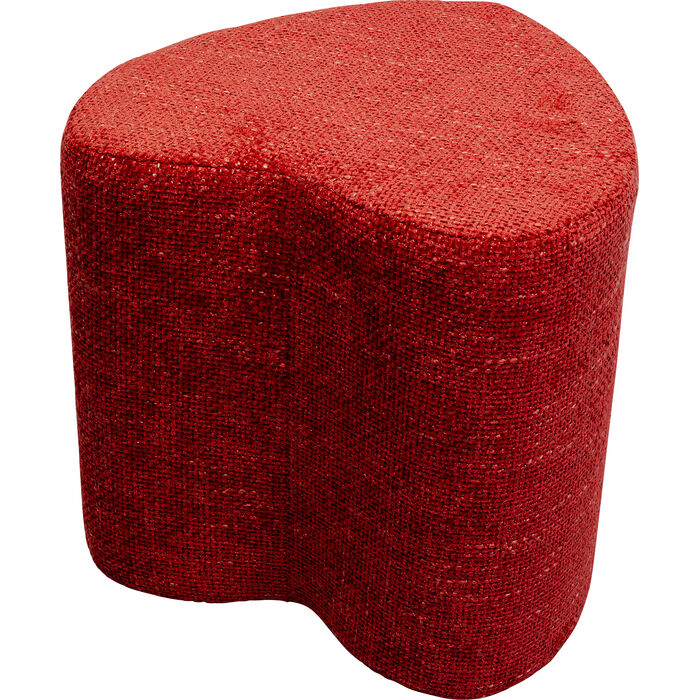 Herzförmiger Design-Hocker – Roter Fußhocker mit Stil & Komfort