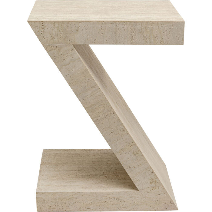 Design-Beistelltisch „Travertino Sculpt“ – Zeitlose Naturstein-Optik in moderner Form