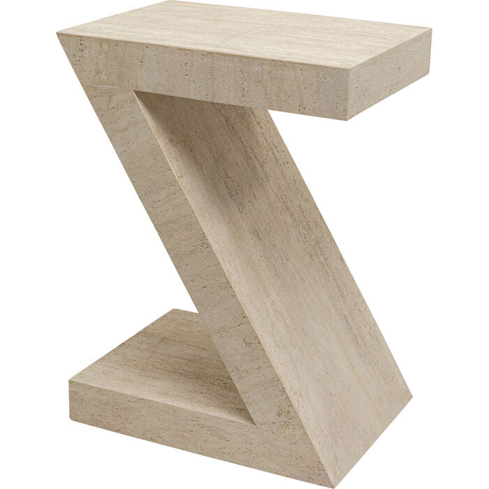 Design-Beistelltisch „Travertino Sculpt“ – Zeitlose Naturstein-Optik in moderner Form