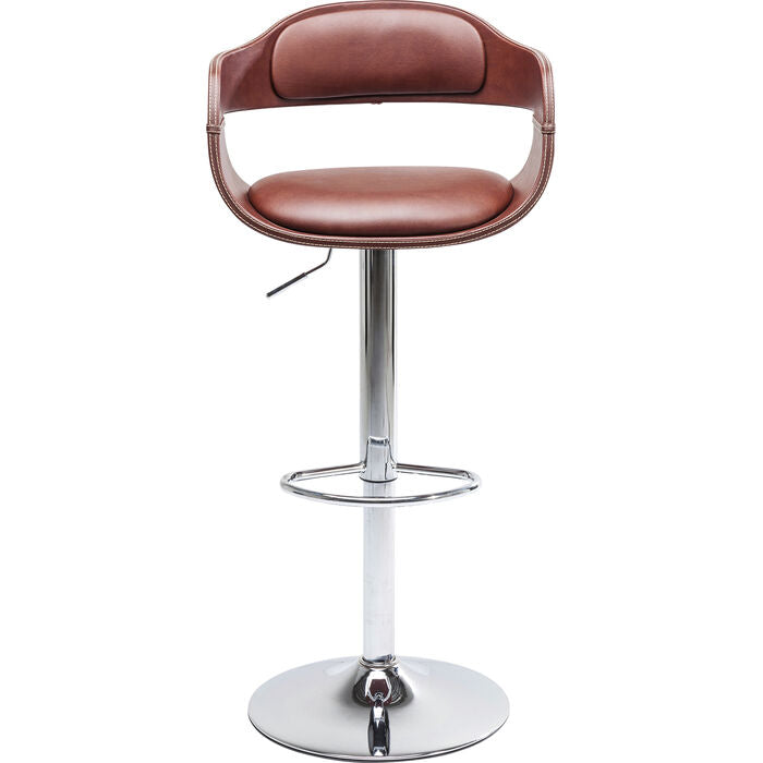 Barhocker „Retro Chrome Elegance“ – stilvoller Komfort für moderne Bars & Hotels