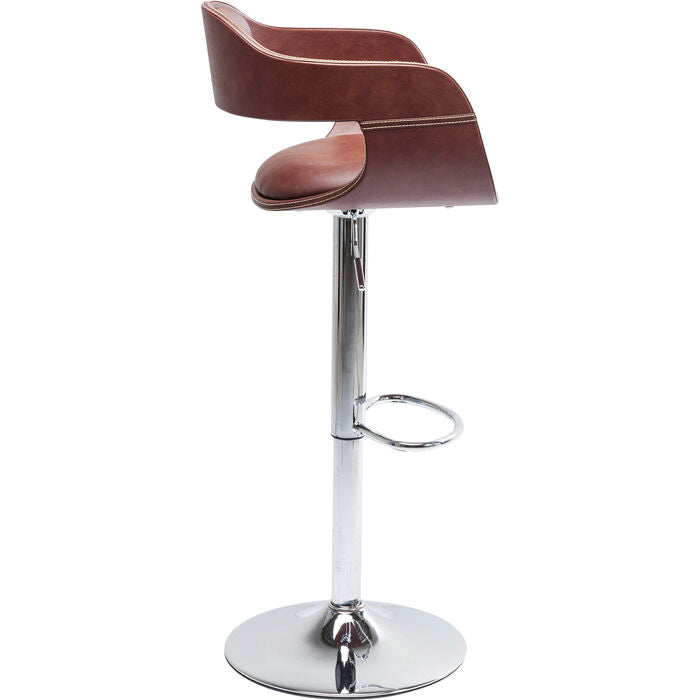 Barhocker „Retro Chrome Elegance“ – stilvoller Komfort für moderne Bars & Hotels