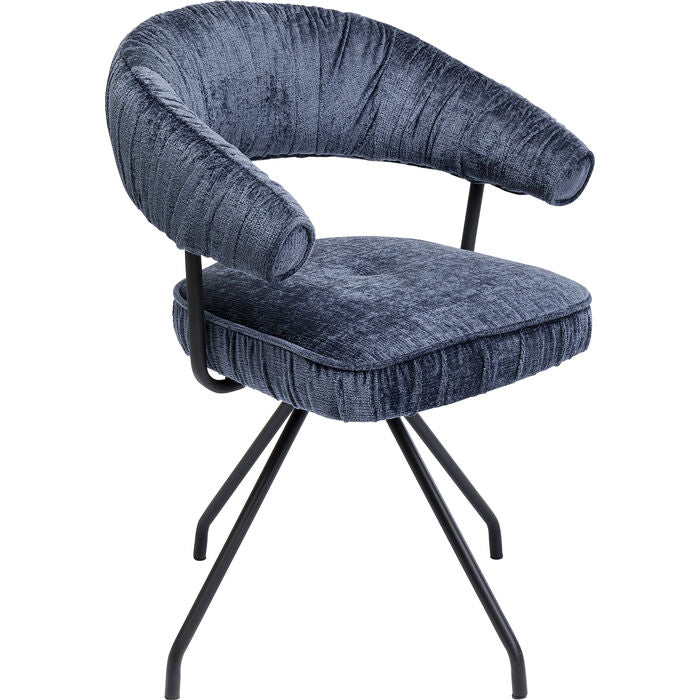 Drehsessel „Blue Velvet Motion“ – stilvoller Komfort mit Retro-Charakter