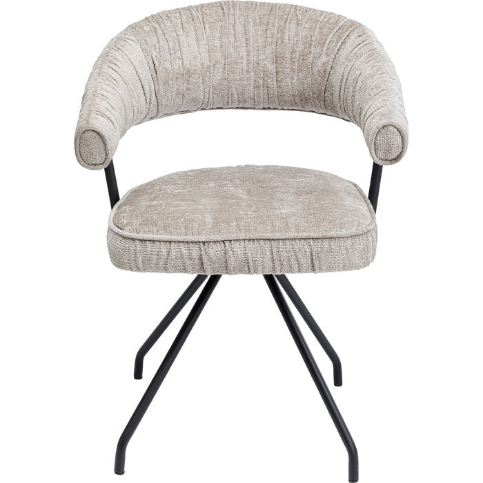 Drehsessel „Silver Velvet Motion“ – elegante Ruhe in silbergrauem Design