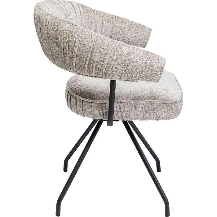 Drehsessel „Silver Velvet Motion“ – elegante Ruhe in silbergrauem Design
