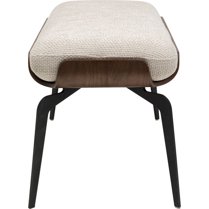 Slimara Nature Bench – Schmale Designbank in Beige & Schwarz