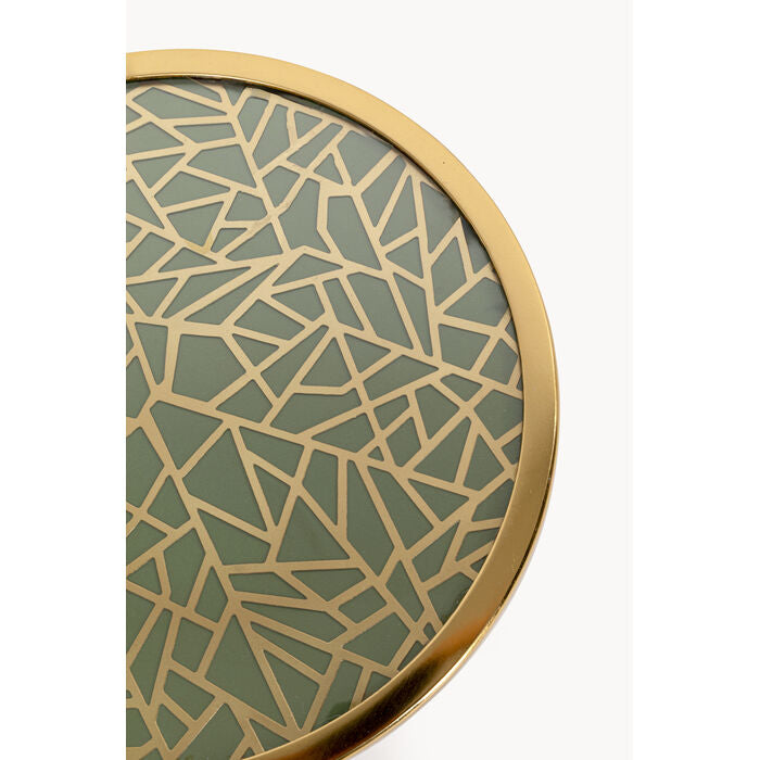 Design-Beistelltisch „Green Harmony“ – Frische Eleganz in Grün & Gold