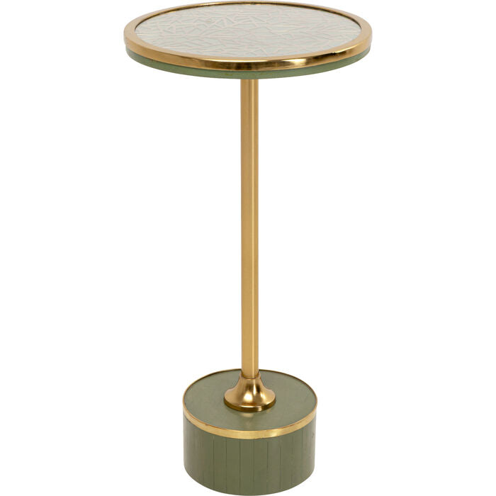 Design-Beistelltisch „Green Harmony“ – Frische Eleganz in Grün & Gold