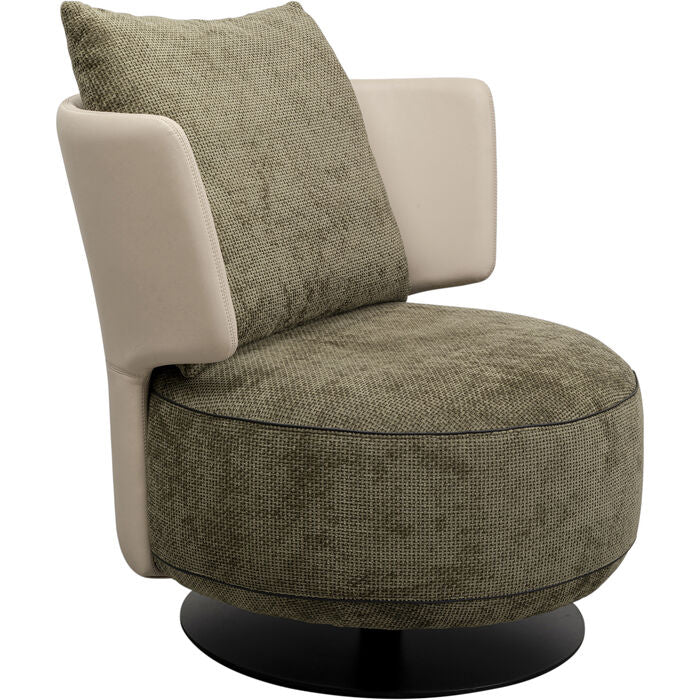 Drehsessel „Gallisa  360“ – Century Design in Grün & Beige