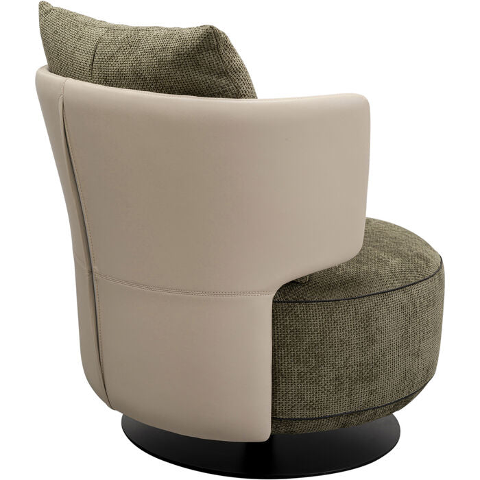 Drehsessel „Gallisa  360“ – Century Design in Grün & Beige