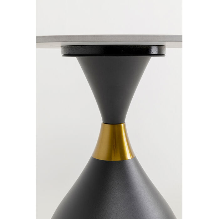 Design-Beistelltisch „Stone Balance“ – Skulpturale Eleganz in Stein & Metall