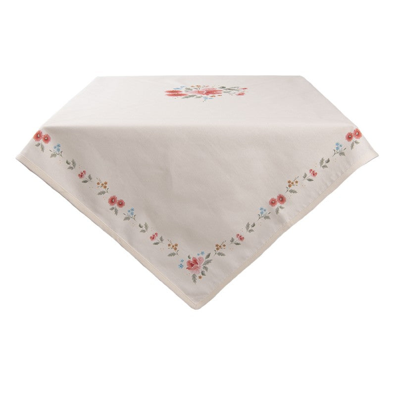 Beige Baumwoll-Tischdecke 150 x 150 cm – elegante Tischkultur für Hotels & Gastronomie