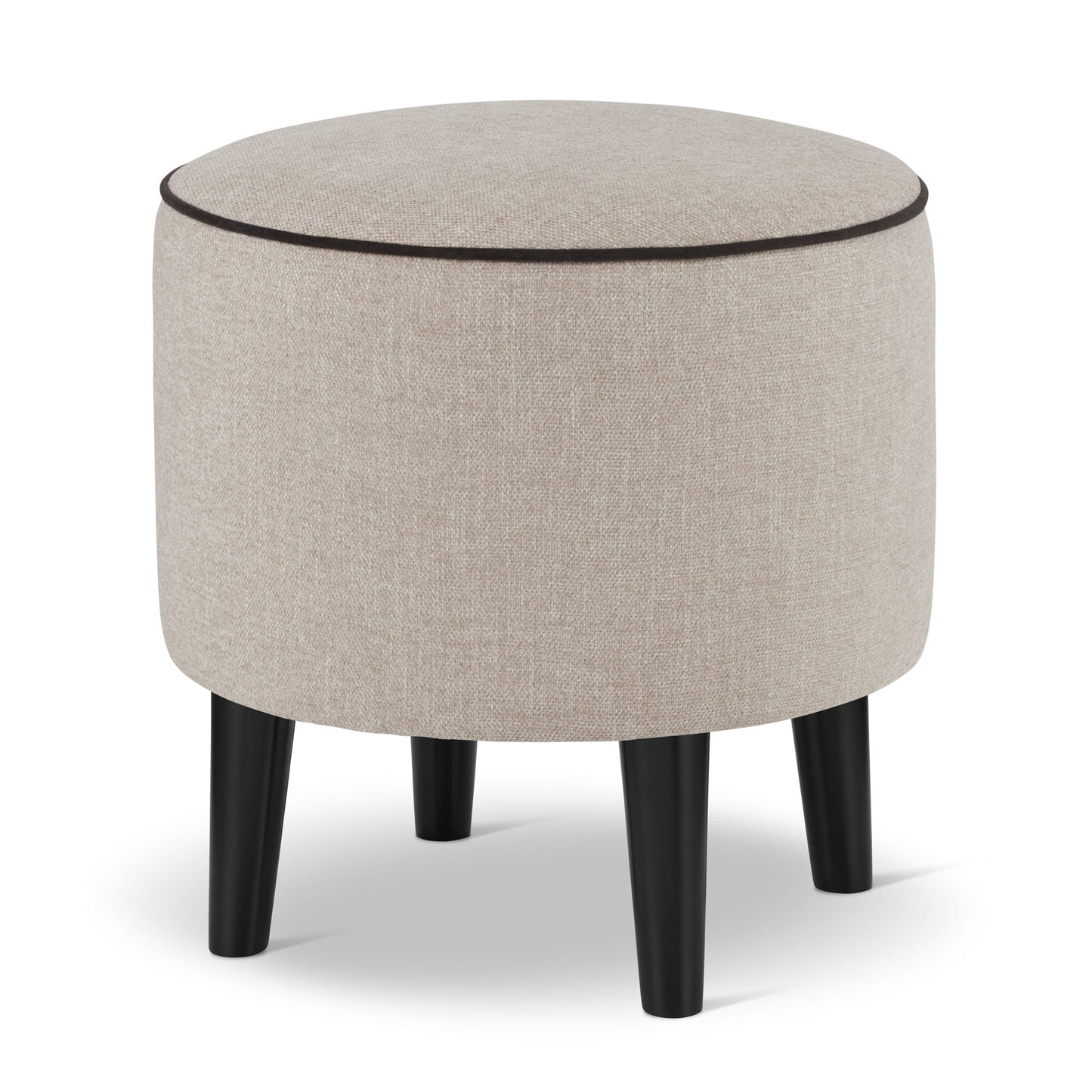 Sessel Tiran Hochwertiger Polsterhocker in Beige – 50 cm Durchmesser für Hotel &amp; Gastronomie