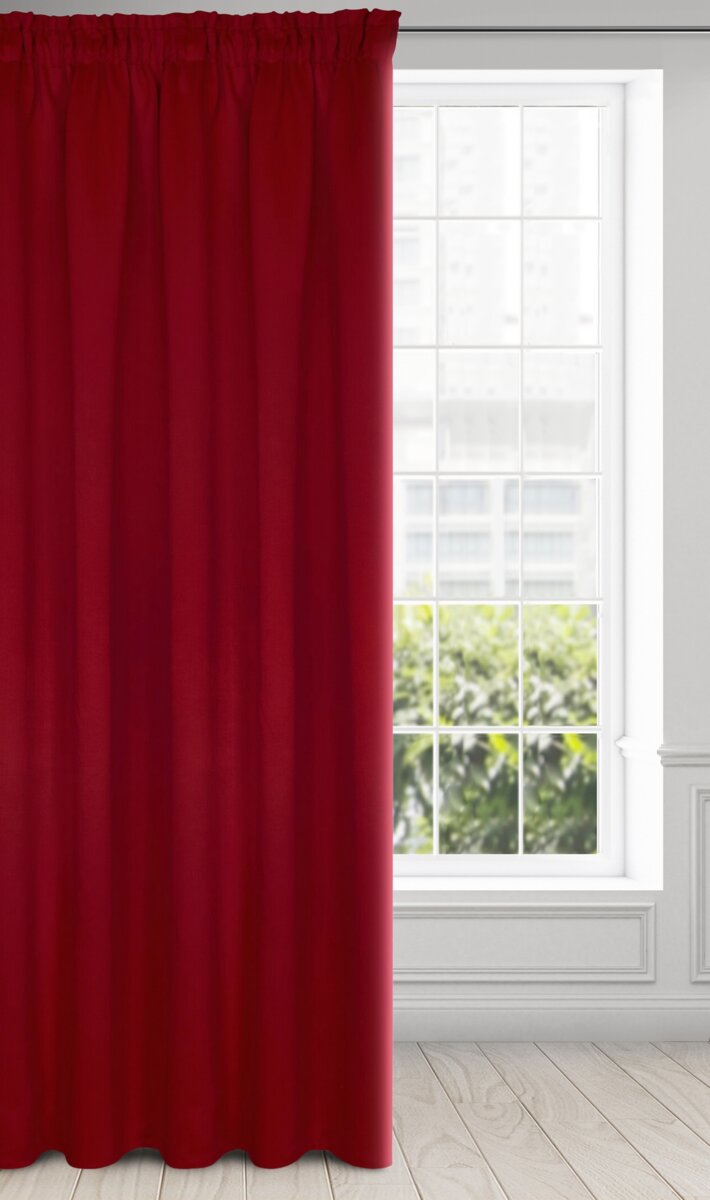 Blackout Gardine in Rot – elegante Verdunkelungsstoffe für Hotels, Schlafzimmer, Apartments und stilvolle Wohnräume.