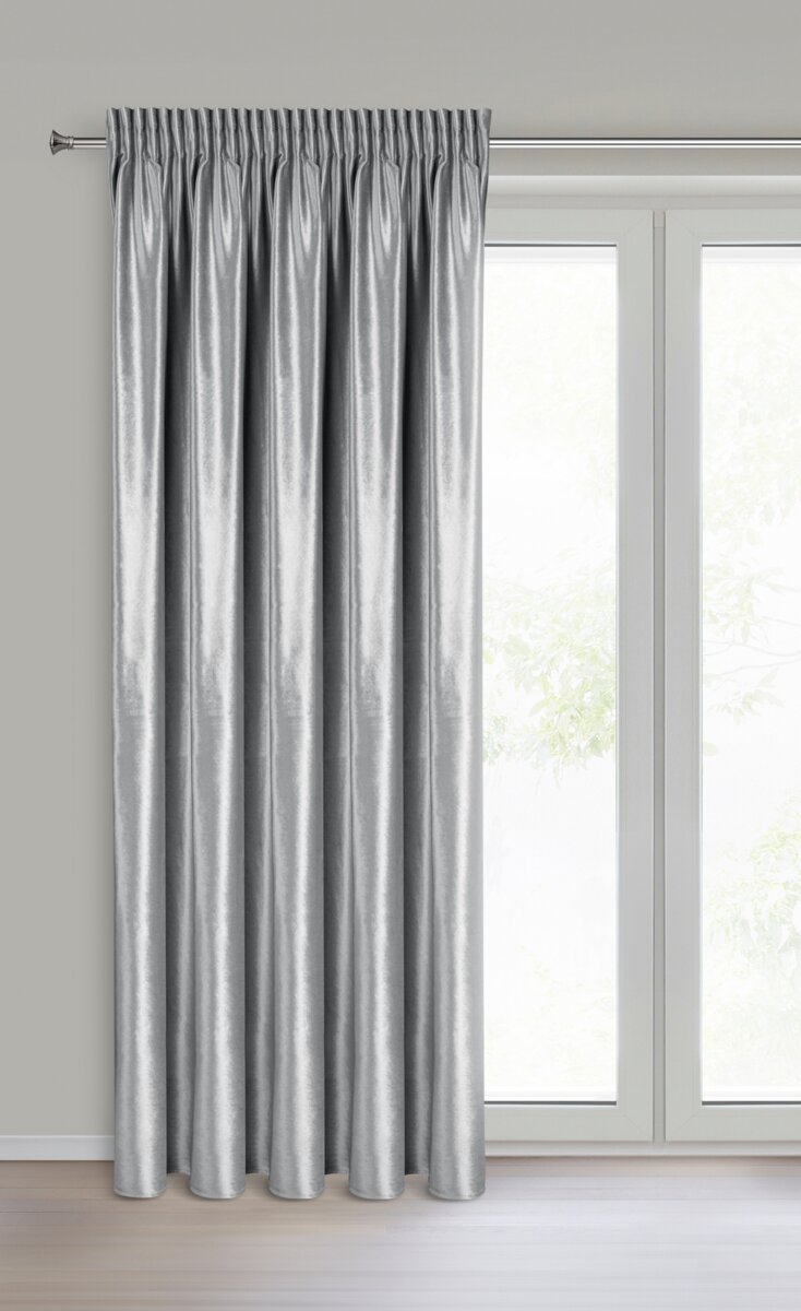 Exklusive Fertigvorhänge in der Farbe (silber) – moderne und elegante Fensterdekoration für Hotels, Apartments, Gastronomie und stilvolle Wohnräume.