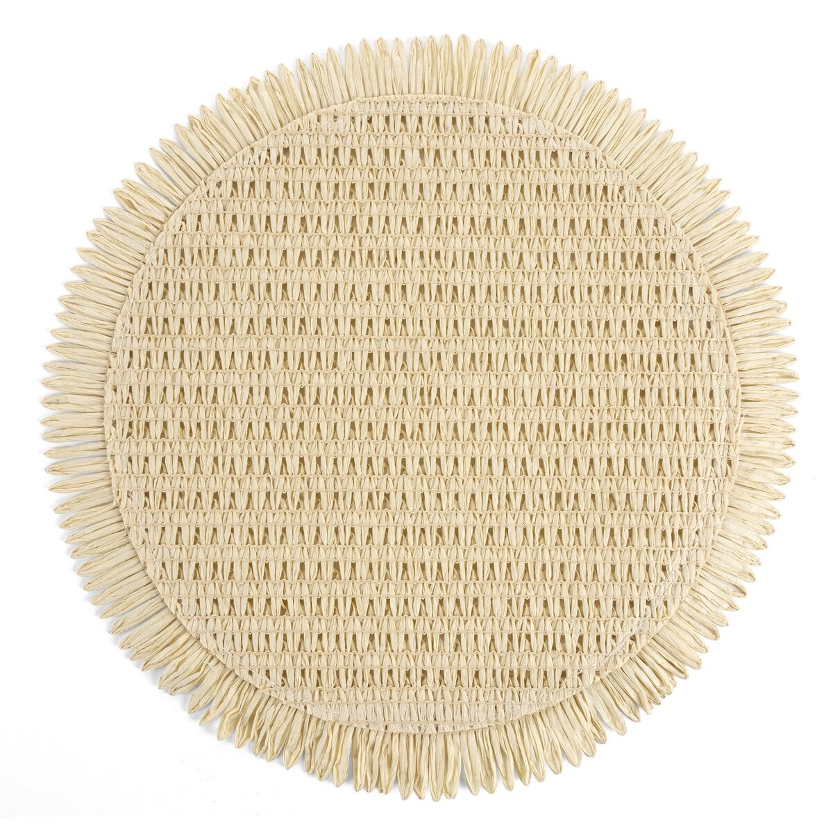 Tischset Joana rundes Tischset Creme-Ton