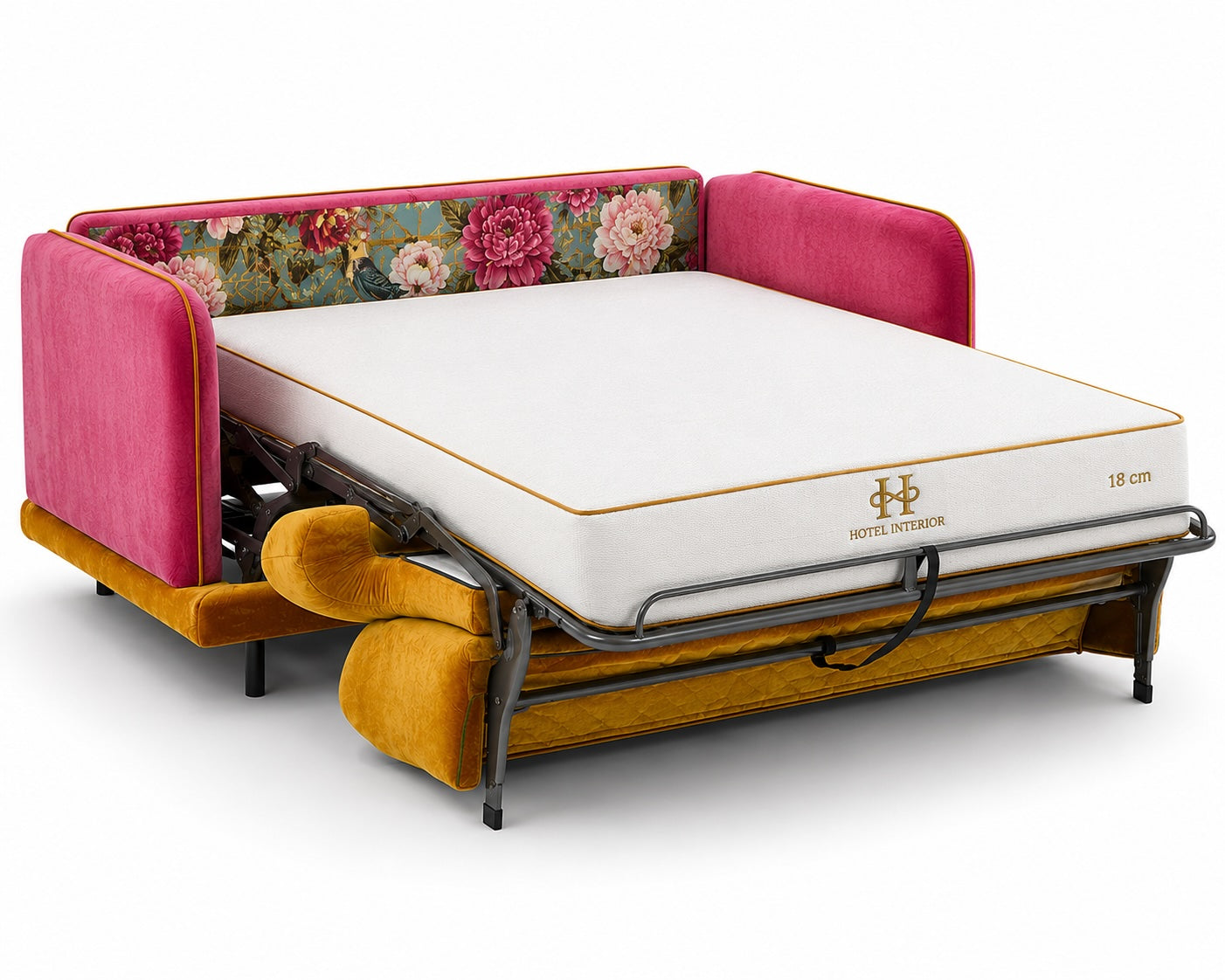 Luxuriöses Hotel-Schlafsofa in edlem Tannengrün – Modernes Design &amp; höchster Komfort