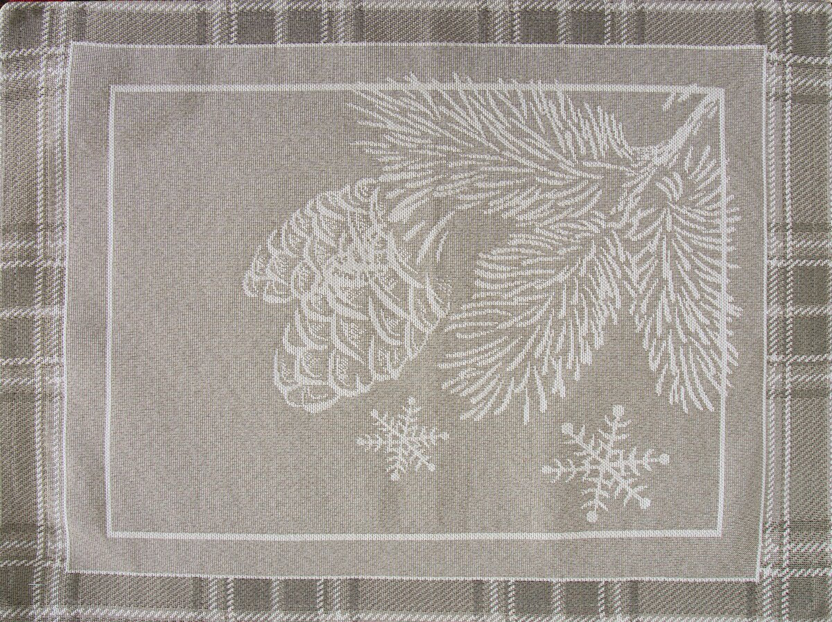 Dunkelbeiges Tischset 35 x 45 cm – elegante Weihnachts-Tischdekoration für Hotels & Gastronomie